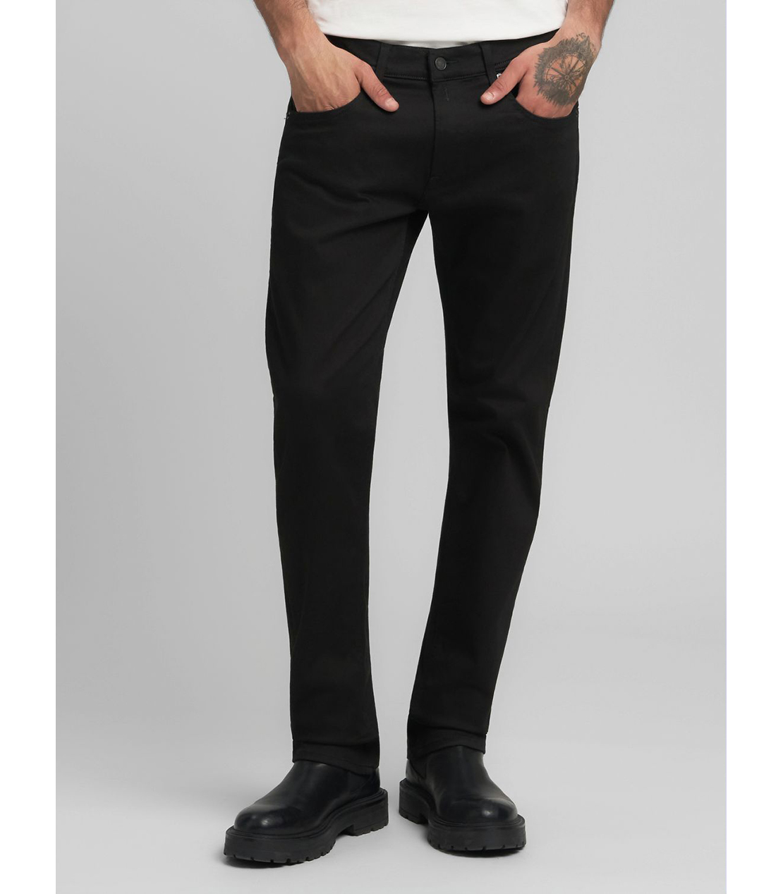 ストレートフィットGROVER 11.5oz Hyper Flex ブラックデニム 詳細画像 ブラック 2